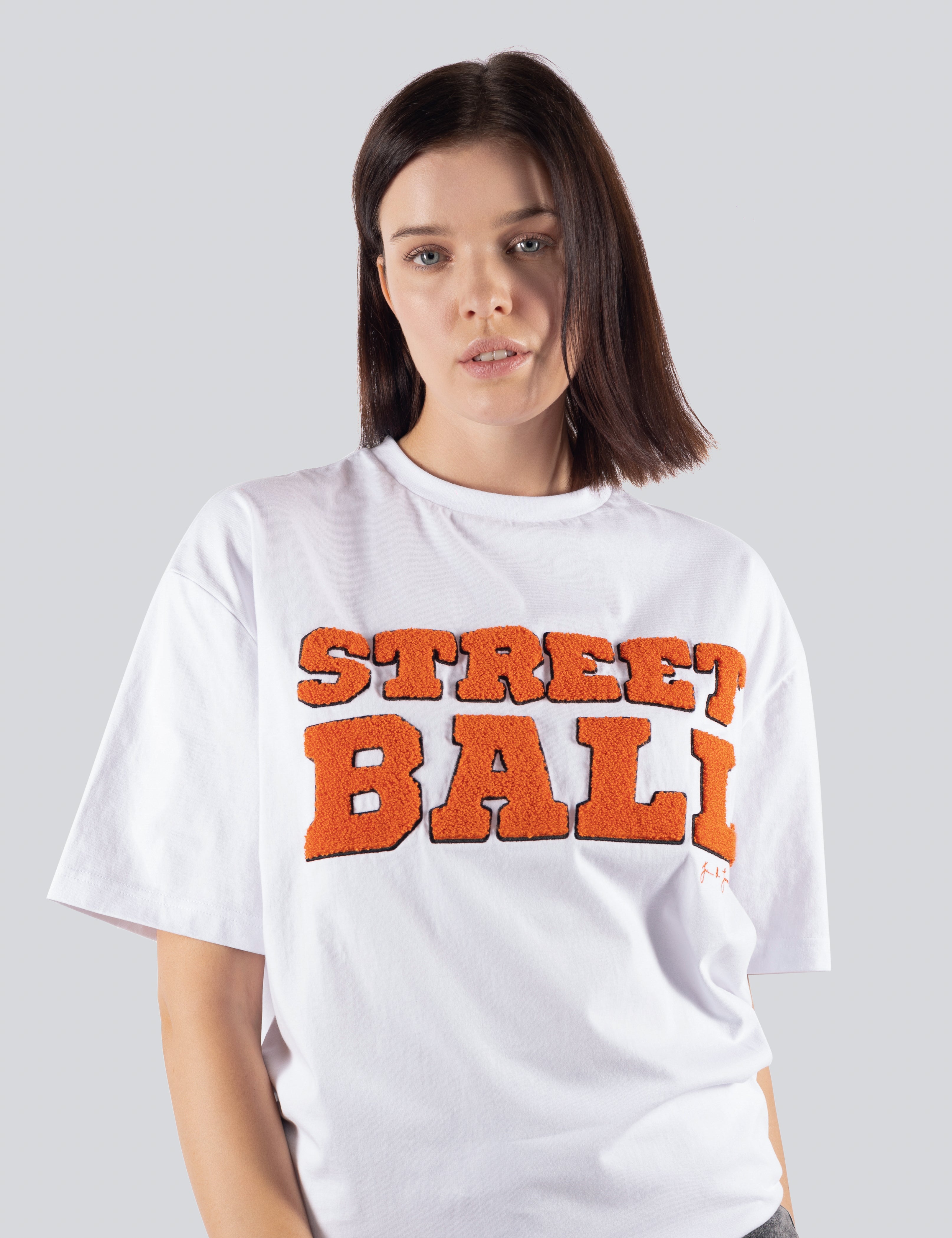 STREETBALL SOCCER T-SHIRT (WHITE/ORANGE)