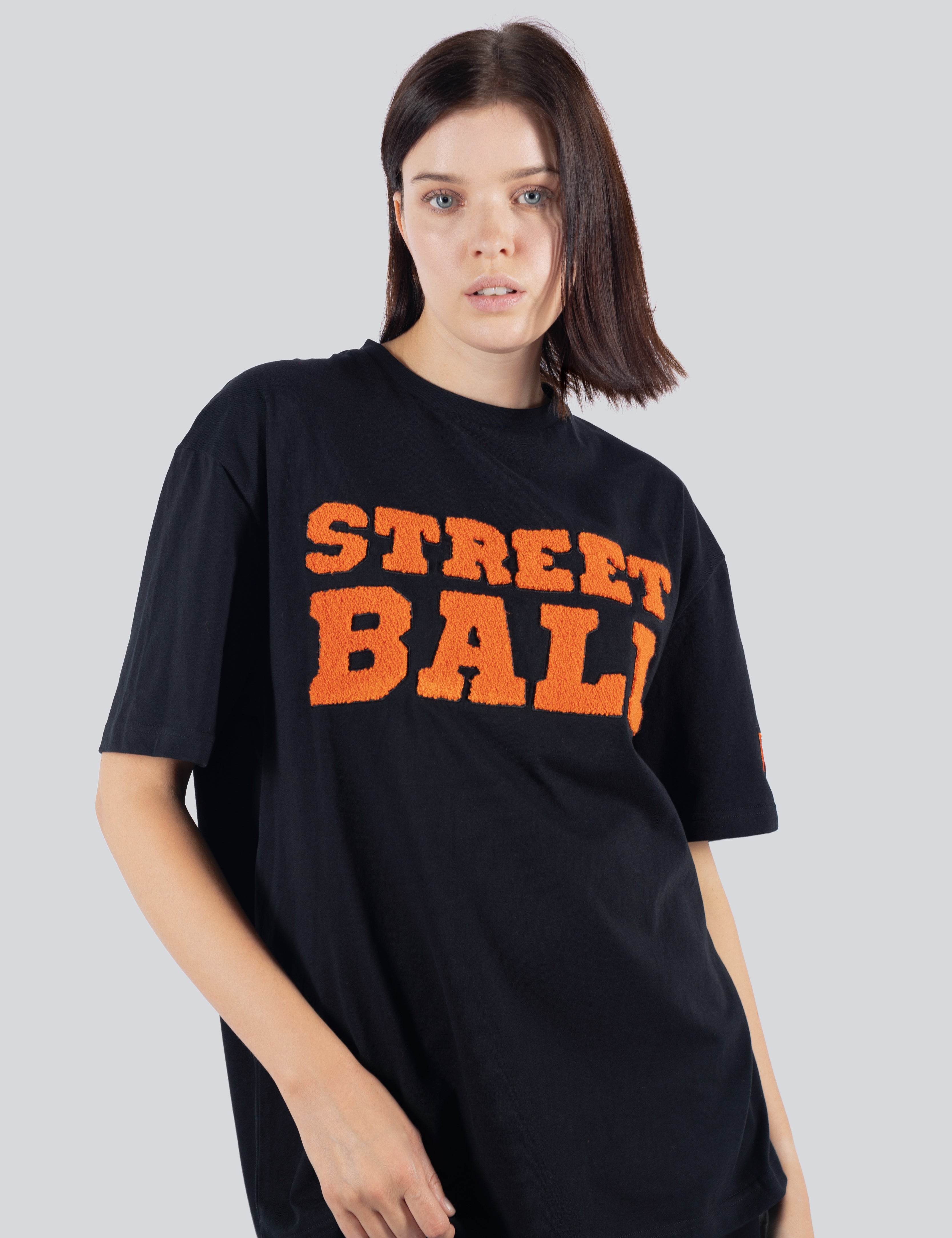 STREETBALL SOCCER T-SHIRT (BLACK/ORANGE)